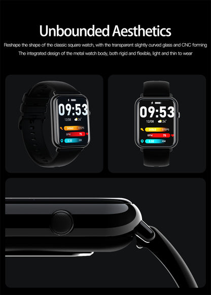 LoomTech AquaCore™ — Smart Waterproof Watch with Full-Touch Display, Bluetooth 5.2 & Long Battery Life (IP67)