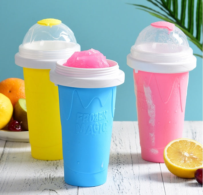 LoomTech Slushy Smoothie Cup – Quick-Freeze Ice Maker BPA-Free Silicone Cup
