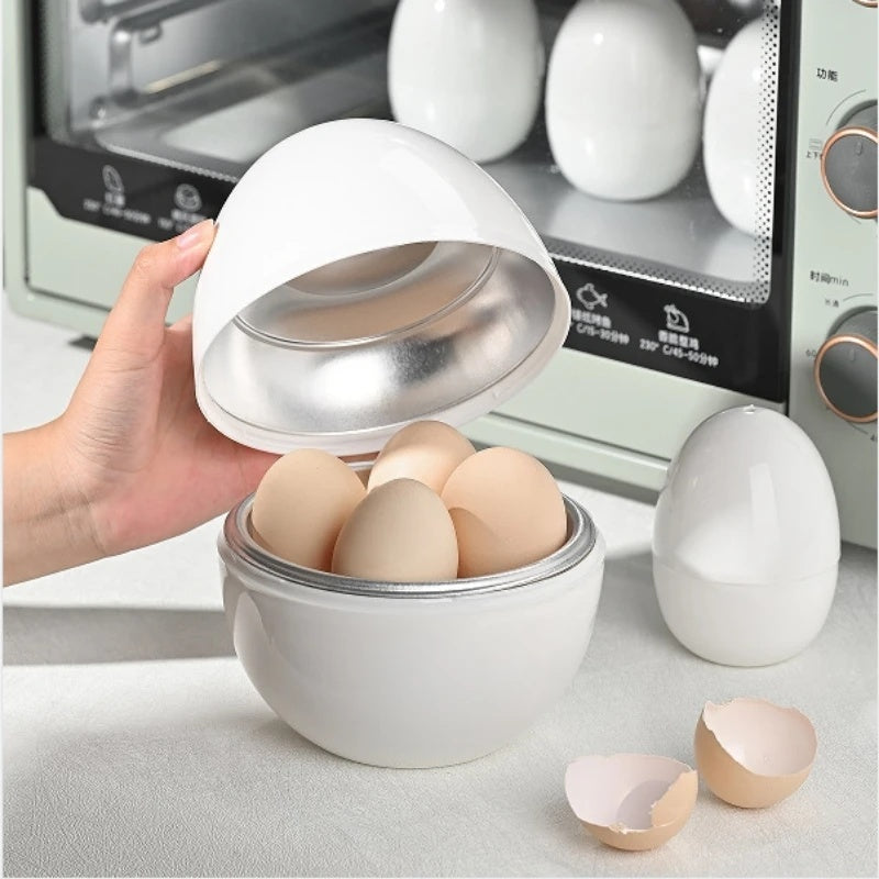 LoomTech Microwave Egg Boiler – 4-Egg Fast Steamer Cooker Kitchen Tool