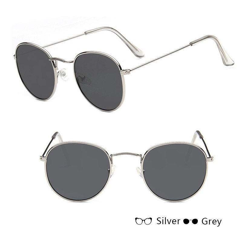 LoomTech™ Women’s Retro Round Sunglasses – Metal Frame UV-Protective Eyewear