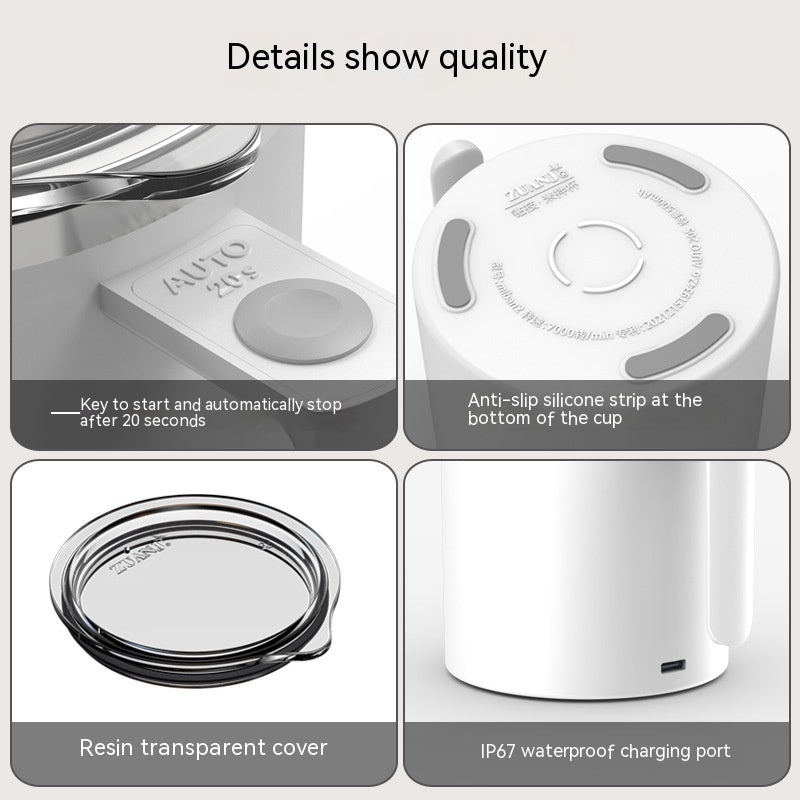 LoomTech Smart Magnetic Stirring Cup – Rechargeable Self-Mixing Mug 360 ml