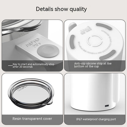 LoomTech Smart Magnetic Stirring Cup – Rechargeable Self-Mixing Mug 360 ml