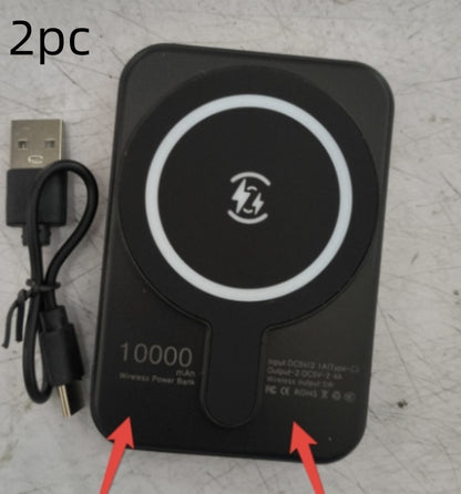 LoomTech™ Mini Magnetic Power Bank 5000mAh – Fast Wireless Charging Portable Battery for iPhone & More