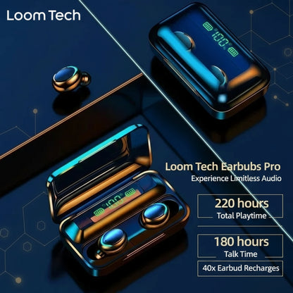 LoomTech F9-5 Wireless Earbuds – Bluetooth 5.3 Hi-Fi Stereo Headphones with Mic & Waterproof Design