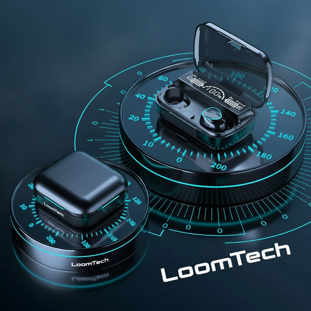 LoomTech M10 Pro – Wireless Bluetooth Earbuds with Power Display Case