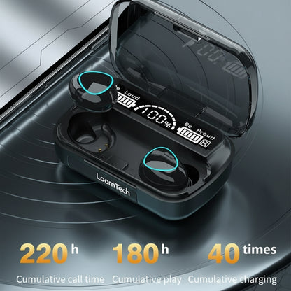 LoomTech M10 Pro – Wireless Bluetooth Earbuds with Power Display Case