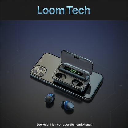 LoomTech F9-5 Wireless Earbuds – Bluetooth 5.3 Hi-Fi Stereo Headphones with Mic & Waterproof Design