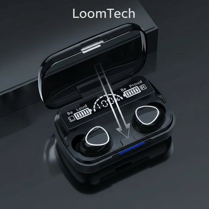 LoomTech M10 Pro – Wireless Bluetooth Earbuds with Power Display Case