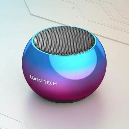 LoomTech Steel Mini Bluetooth Speaker – Portable Heavy Bass Wireless Subwoofer for Indoors & Outdoors