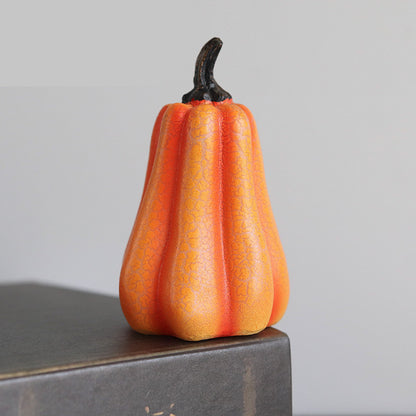 LoomTech™ Halloween Pumpkin LED Lantern – Realistic Resin Candle Lamp for Party & Home Decoration