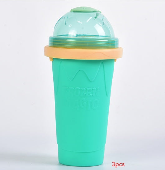 LoomTech Slushy Smoothie Cup – Quick-Freeze Ice Maker BPA-Free Silicone Cup