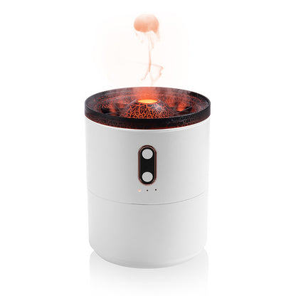 LoomTech™ Volcanic Flame Aroma Diffuser – USB Portable Jellyfish Humidifier & Night Light Lamp (Model V25)