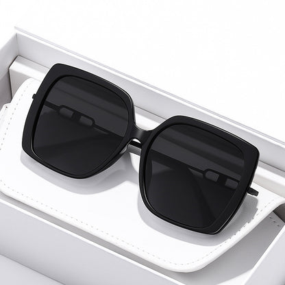 LoomTech™ Large Square Polarized Sunglasses – Fashion Metal Frame UV400 Eyewear for Women