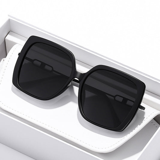 LoomTech™ Large Square Polarized Sunglasses – Fashion Metal Frame UV400 Eyewear for Women