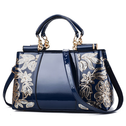 LoomTech™ Sequin Embroidered Handbag – Luxury PU Leather Party & Bridal Shoulder Bag for Women