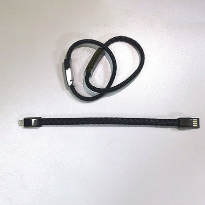 LoomTech™ Leather Bracelet Charger – USB Data Cable for iPhone, Type-C & Android Devices