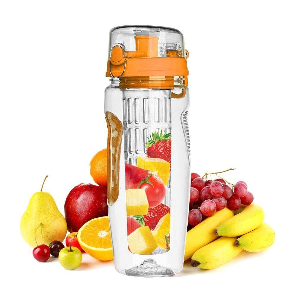 LoomTech 32oz Fruit Infuser Bottle – BPA-Free Leakproof Sports Water Bottle