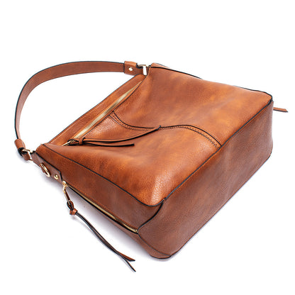LoomTech™ Classic Hobo Shoulder Bag – Large PU Leather Crossbody Tote Handbag for Women