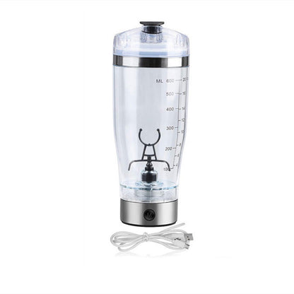 LoomTech™ Electric Protein Shaker Bottle – USB Rechargeable Vortex Mixer for Shakes, Coffee & Fitness Drinks (600ml)